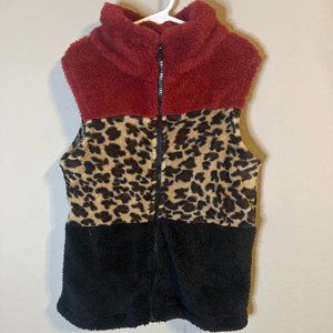 Boutique Girls Cheetah and Red Vest